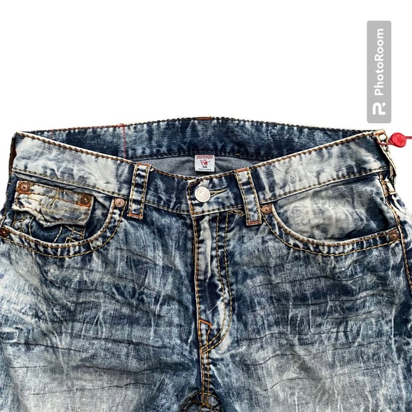 True Religion Brand Jeans World Tour Jeans Acid Wash Straight Authentic - Picture 2 of 7